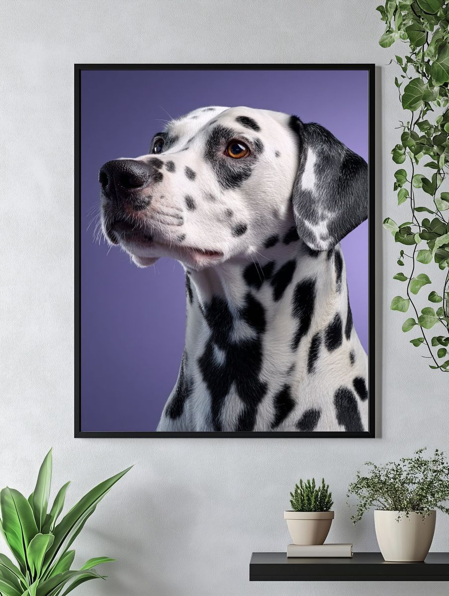 Dalmatian Portrait Photography Poster. — room view 4