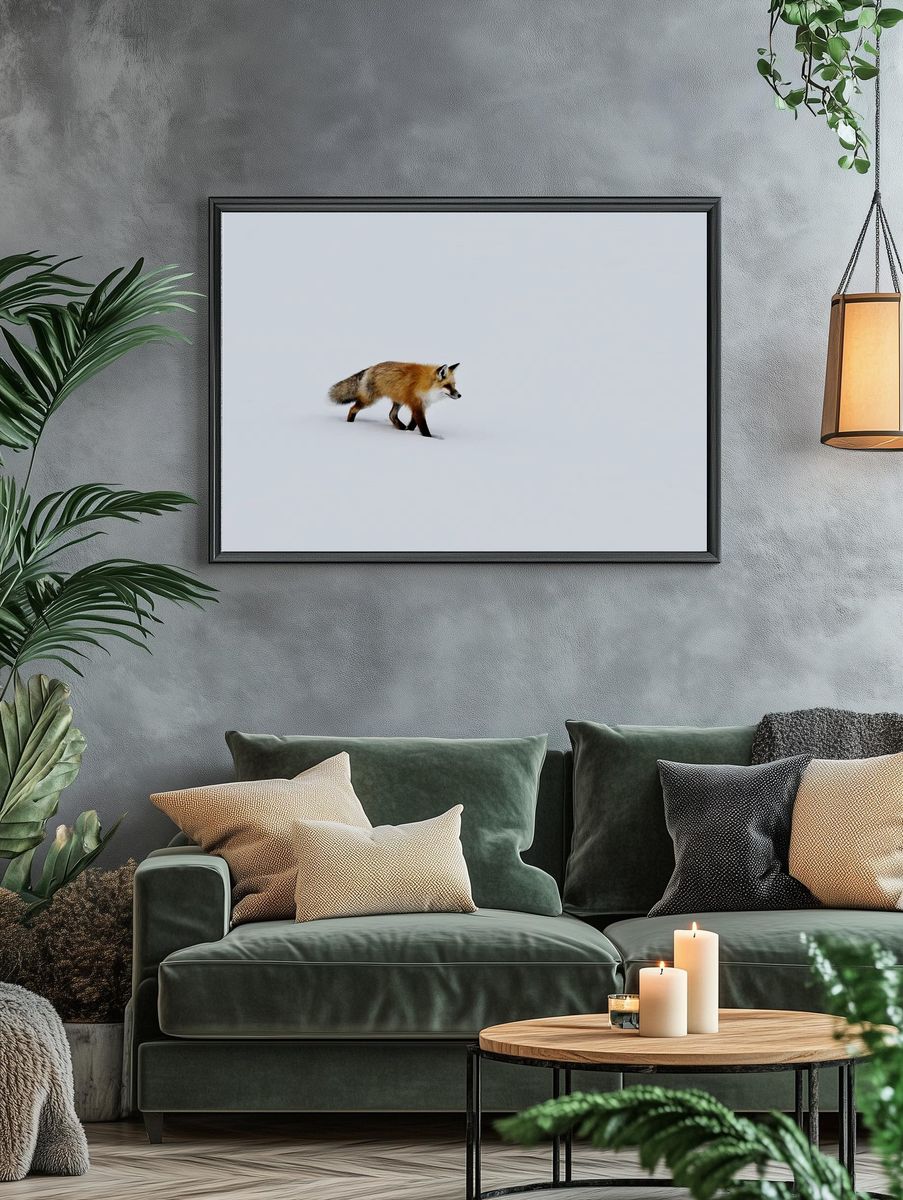 red fox prowls voles, hidden. — room view 4