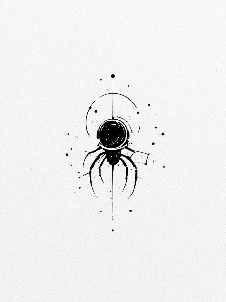 Cosmic Spider Ink Poster. poster detail