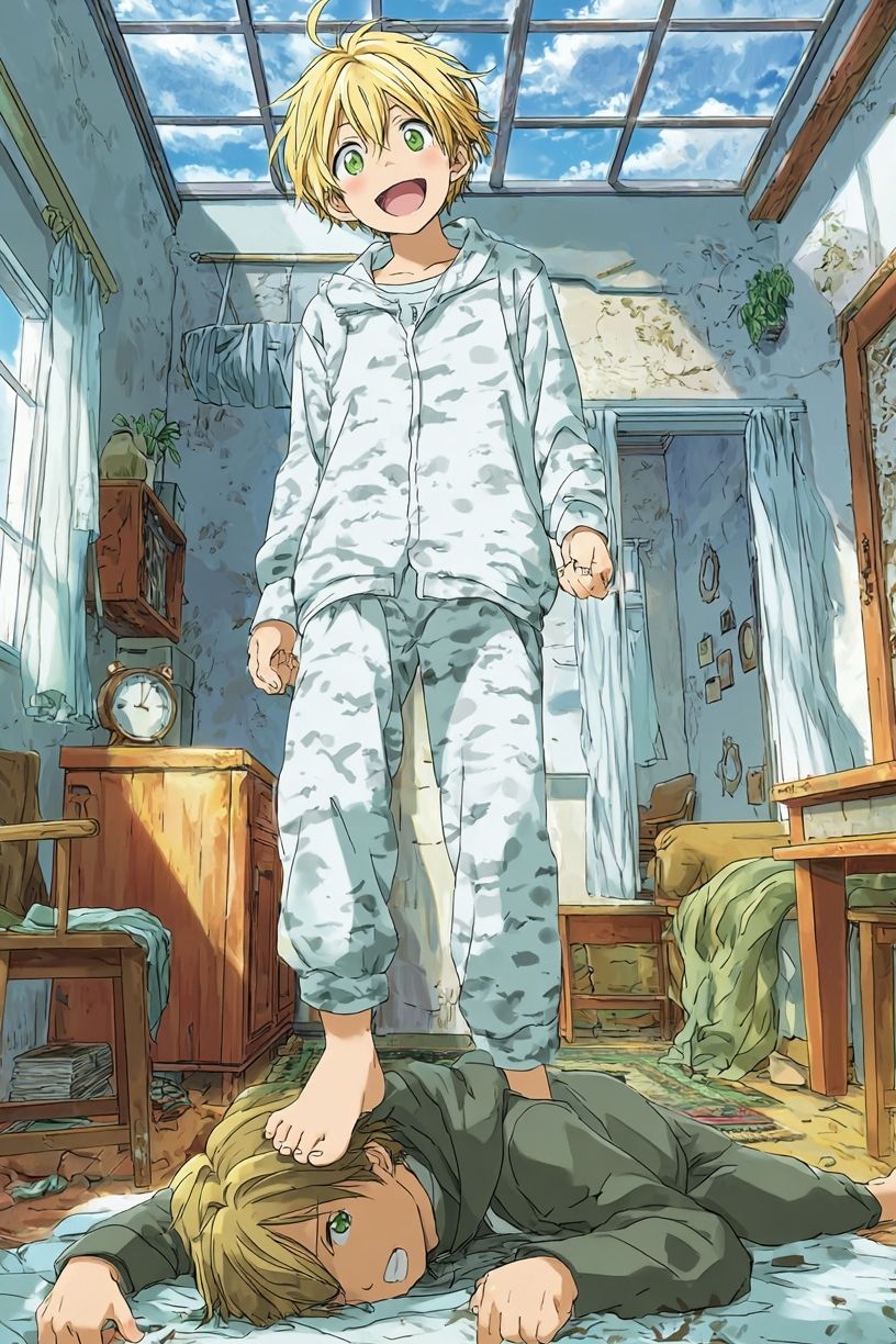 Anime Bedroom Scene Print. poster — anime art