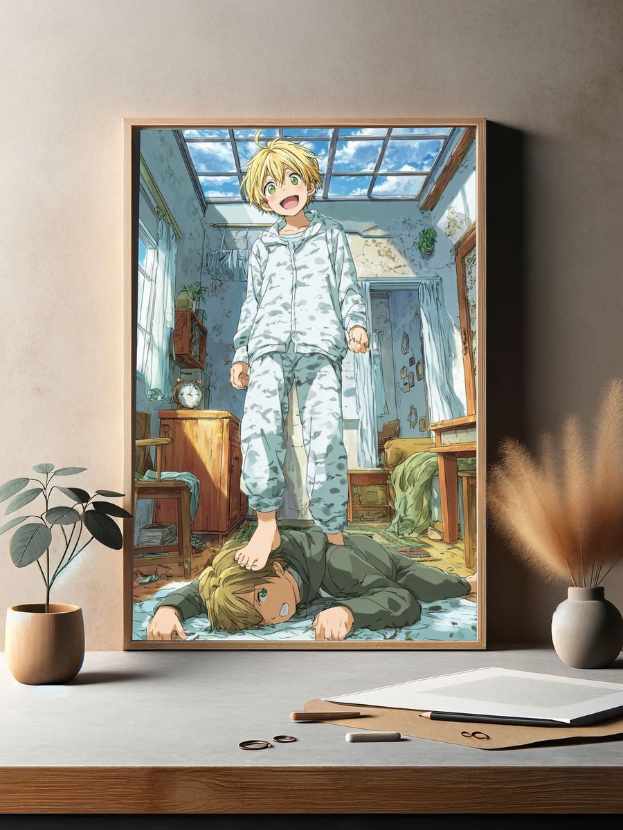 Anime Bedroom Scene Print. — room view 2