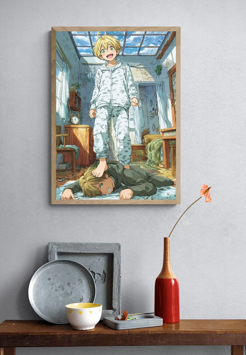 Anime Bedroom Scene Print. — room view 3
