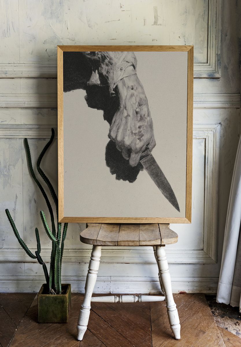 Hummingbird Sketch Poster. room preview
