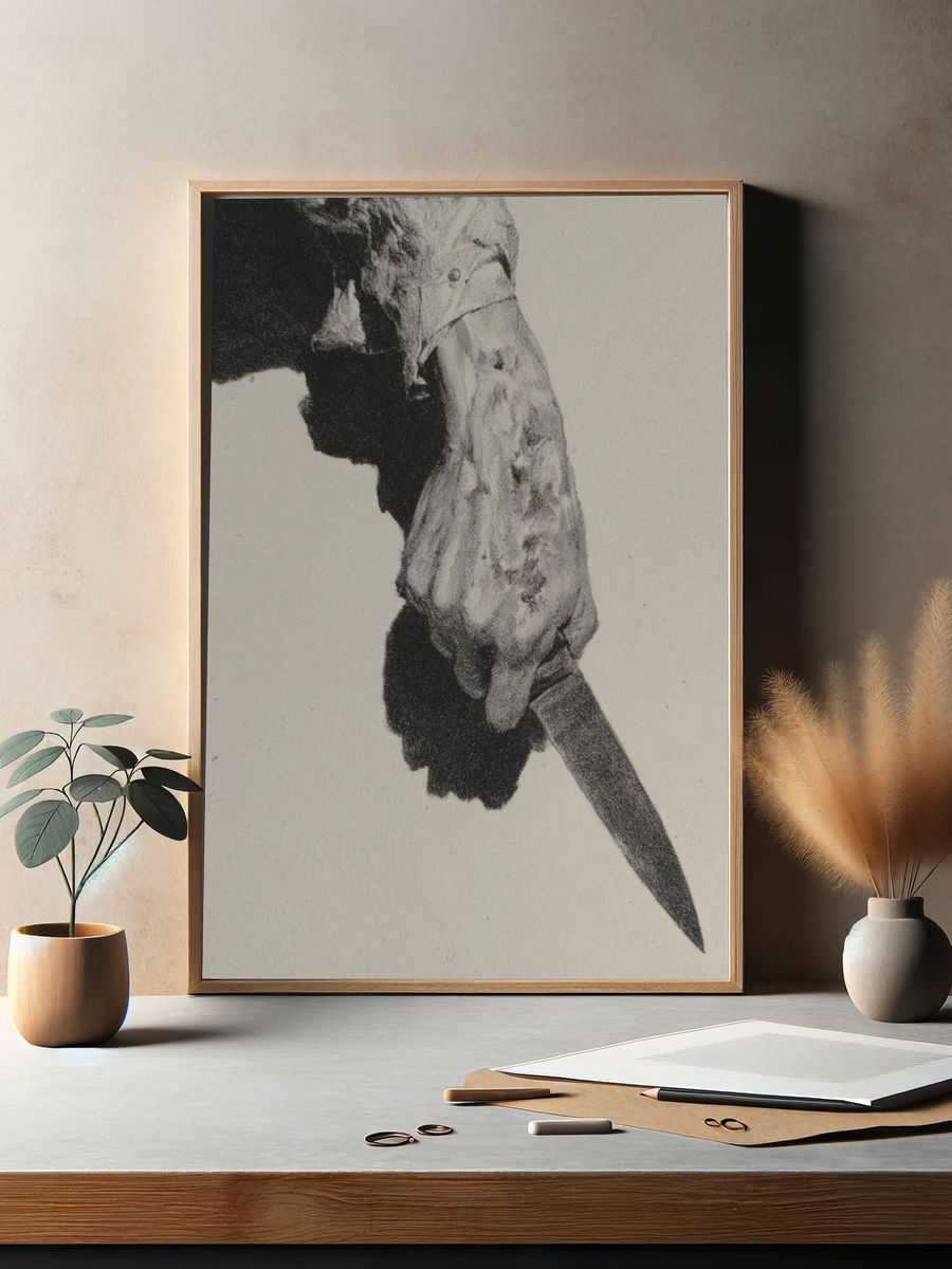 Hummingbird Sketch Poster. — room view 2