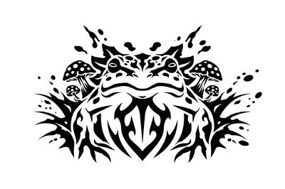 Tribal Frog Symmetry Print.