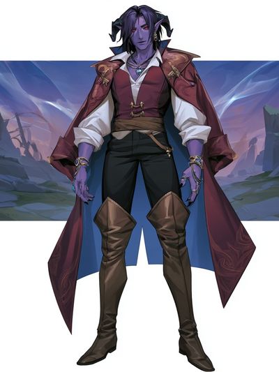 Fantasy Demon Character Illustration Poster.