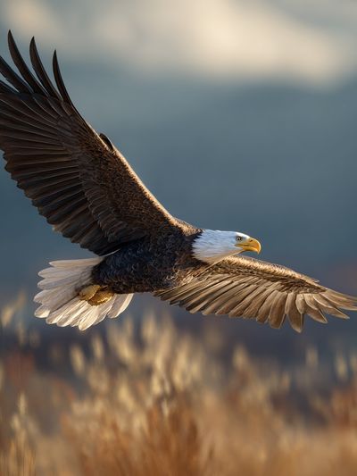Bald Eagle in Flight Photography Poster. poster