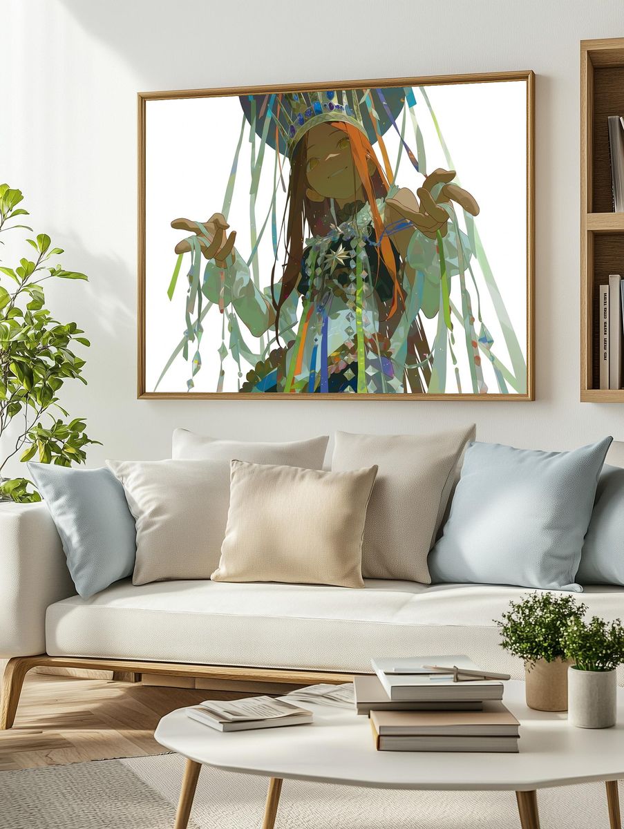 Fantasy Princess Digital Art Poster. — room view 2