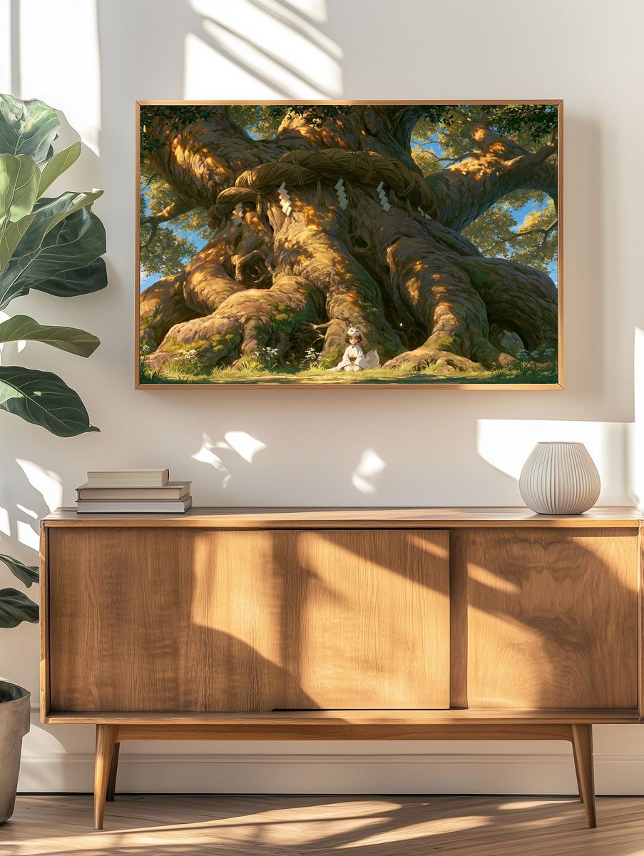 Sacred Tree Spirit Illustration Poster. — room view 3