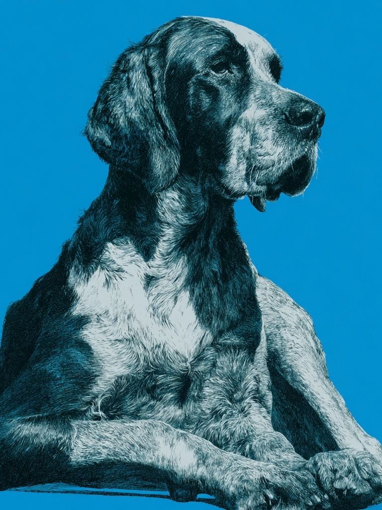 Great Dane Portrait Print. poster detail