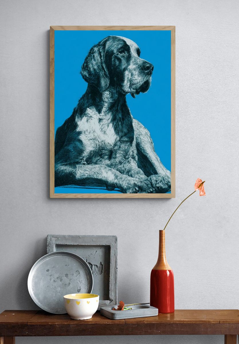 Great Dane Portrait Print. — room view 3