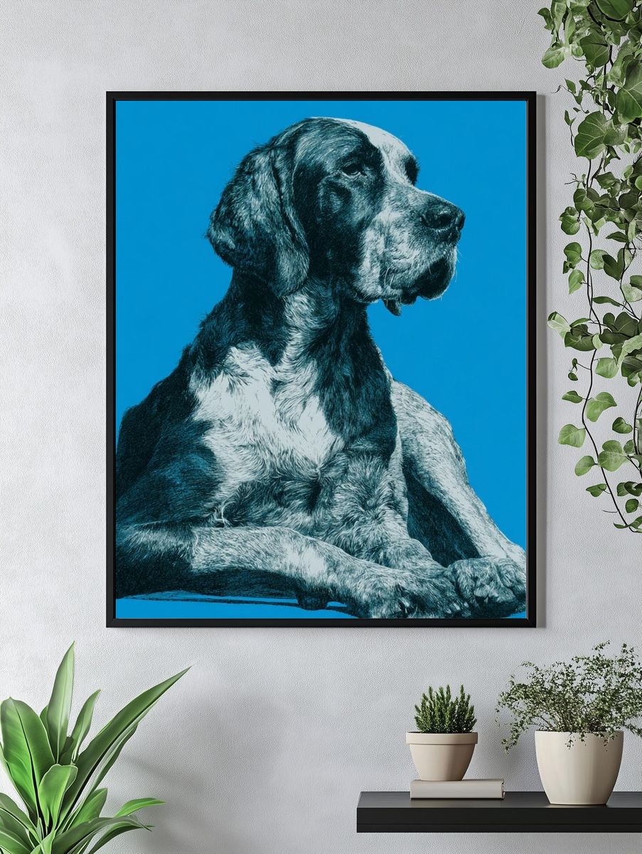 Great Dane Portrait Print. — room view 4