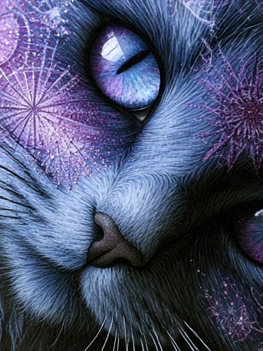 Cosmic Cat Portrait Poster. poster detail