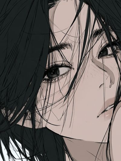 Intense Anime Portrait Poster. poster