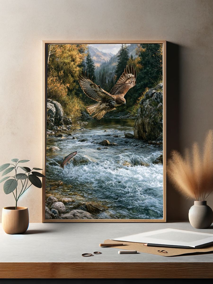 Eagle River Hunt Poster. — room view 2