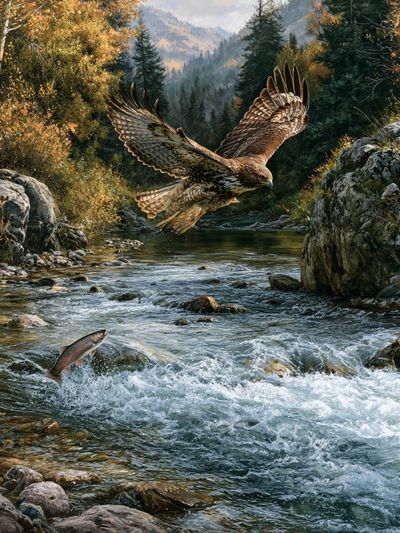 Eagle River Hunt Poster. poster