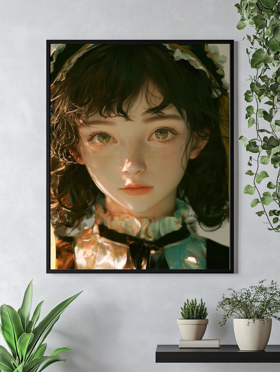 Dreamy Anime Portrait Poster. — room view 4
