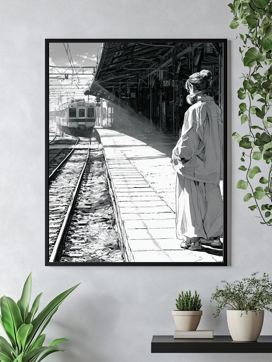 Train Platform Anime Print. — room view 4