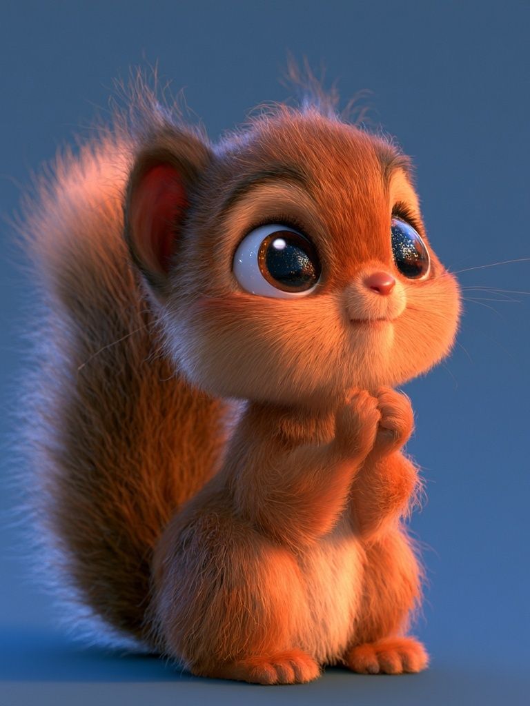 Cute Squirrel Illustration Poster. poster — animals art