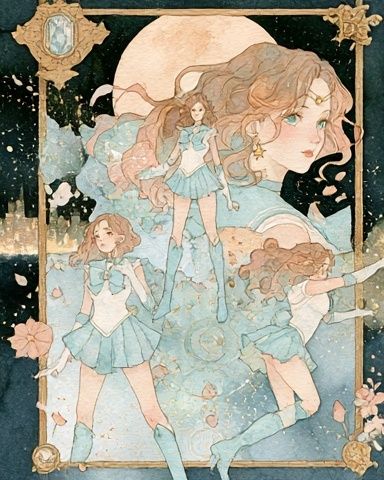 Dreamy Anime Girl Illustration Poster. poster — anime art
