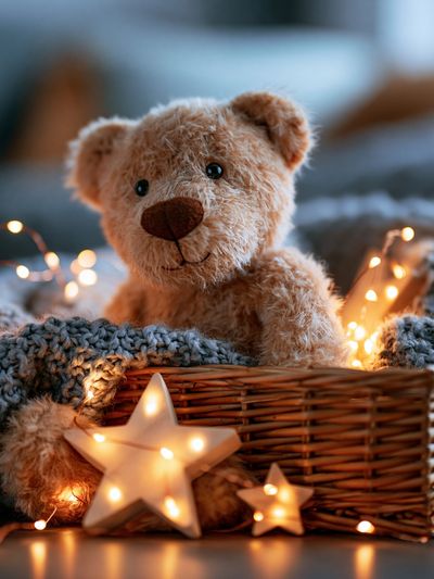 Teddy Bear Cozy Lights Poster.