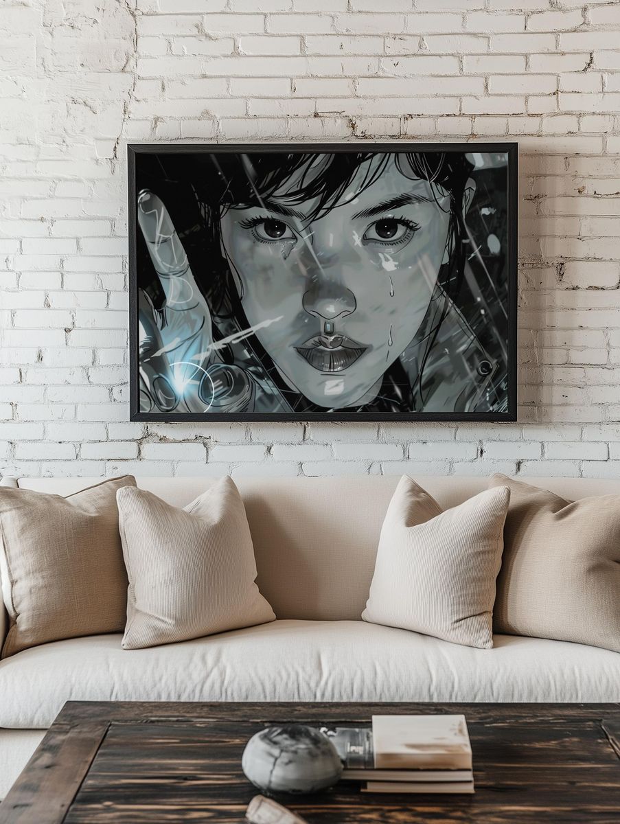Crying Girl Digital Art Poster. room preview