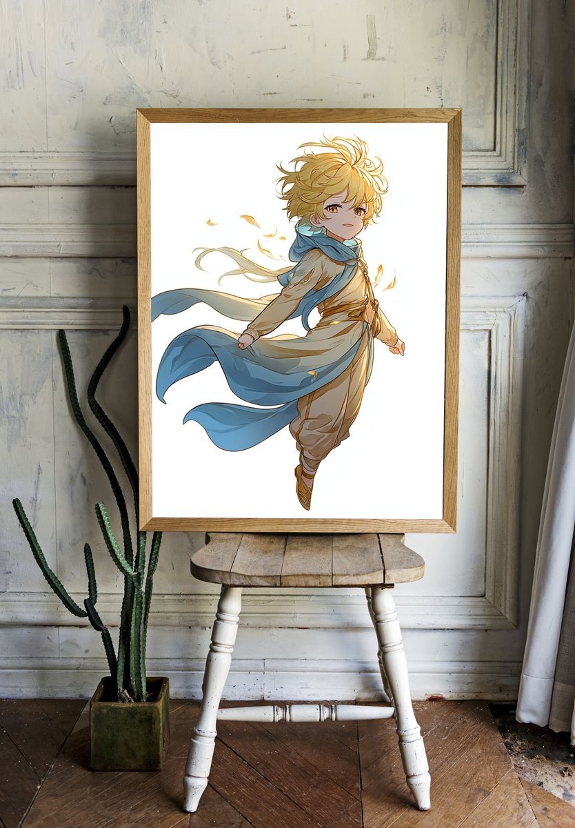 Golden Wind Anime Print. — room view 1