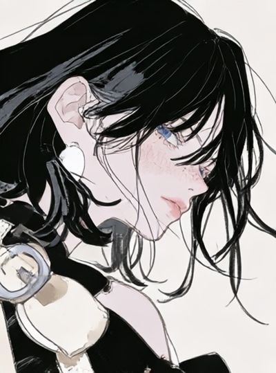 Anime Girl Portrait Print.
