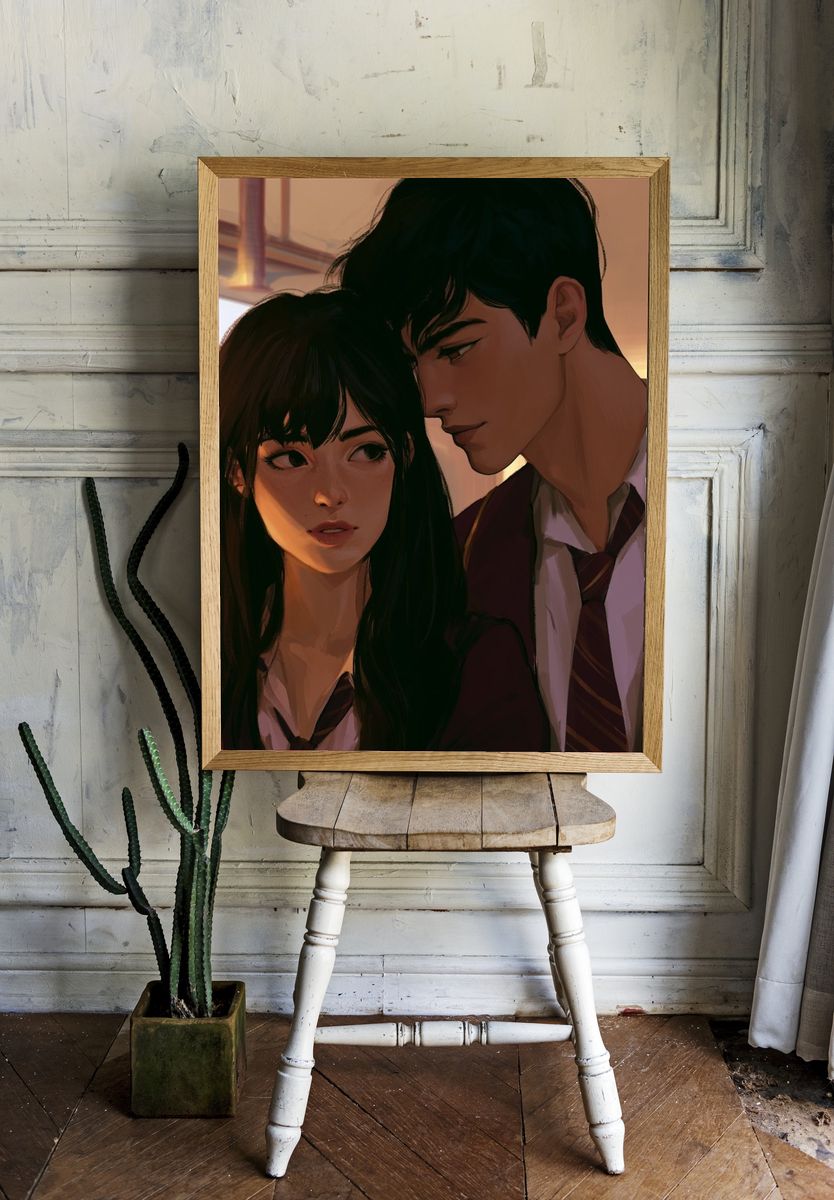 Anime School Romance Poster. room preview