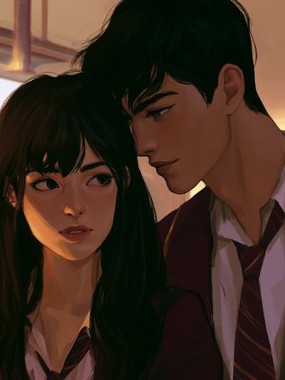 Anime School Romance Poster. poster