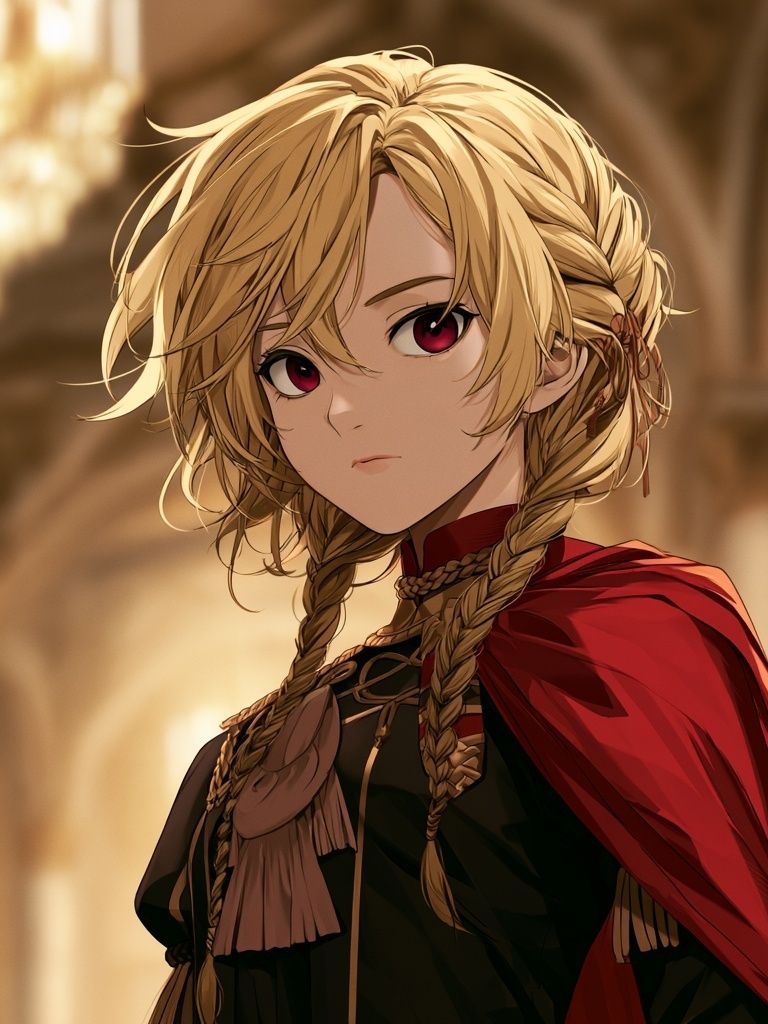 Blonde Anime Noble Portrait Poster. poster — anime art