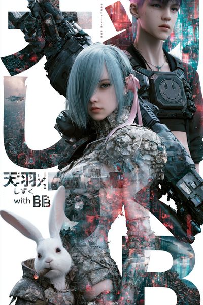 Cyberpunk Anime Duo Poster.