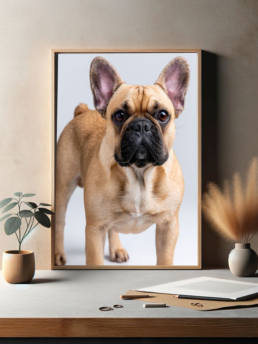 French Bulldog Portrait Poster. — room view 2