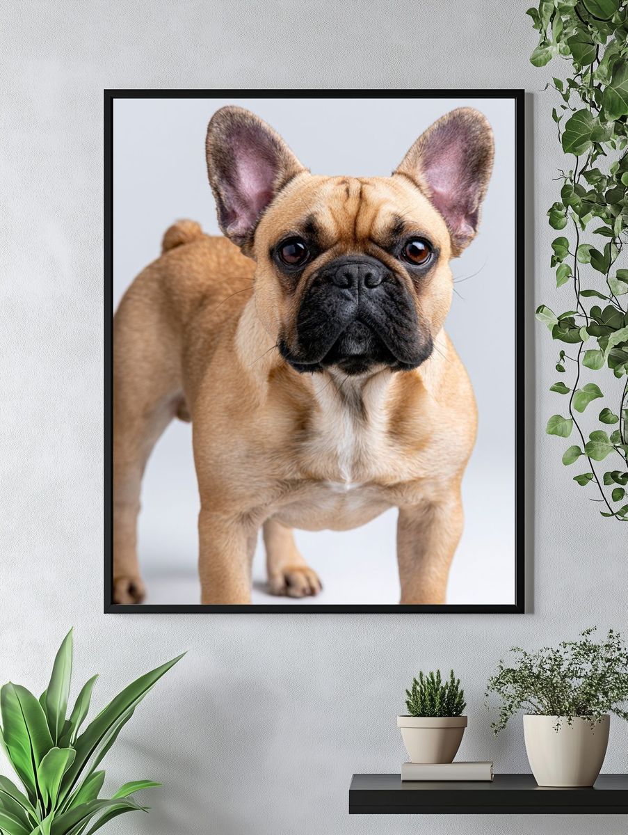 French Bulldog Portrait Poster. — room view 4