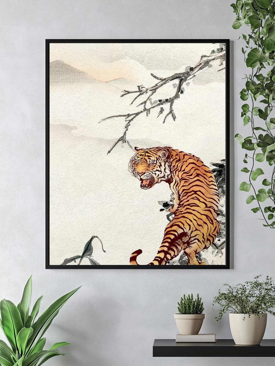 Roaring tiger mobile wallpaper, Chinese. — room view 4