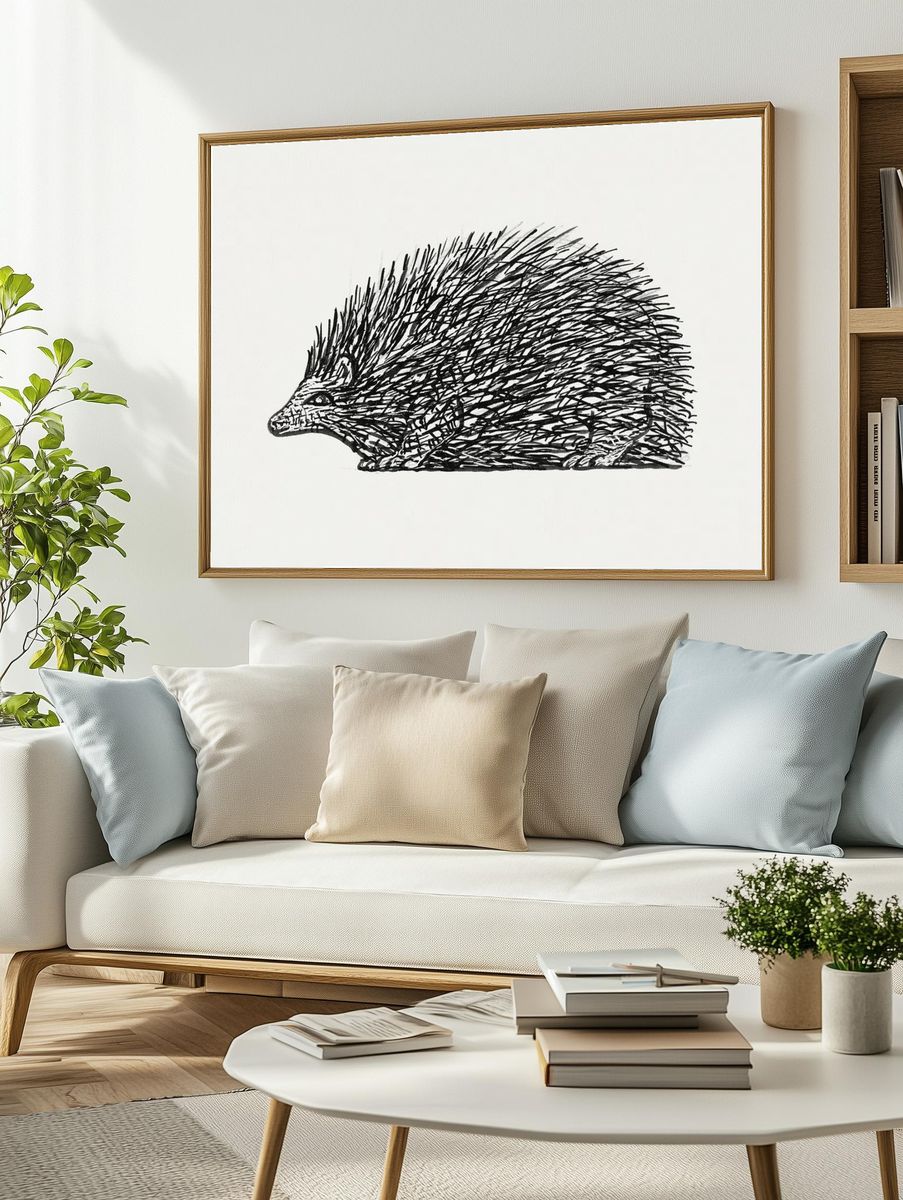 Hedgehog (ca. 1891–1941) drawing high. — room view 2
