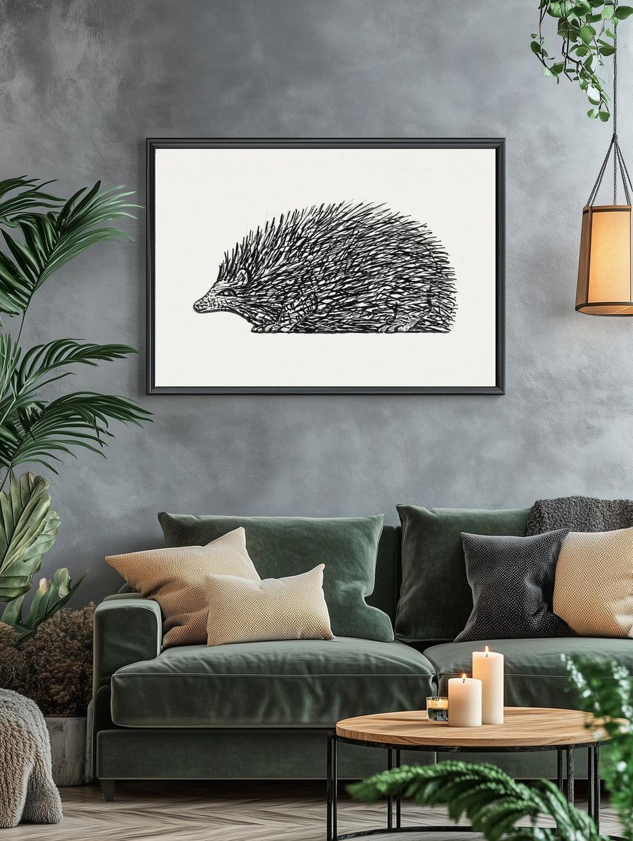 Hedgehog (ca. 1891–1941) drawing high. — room view 4