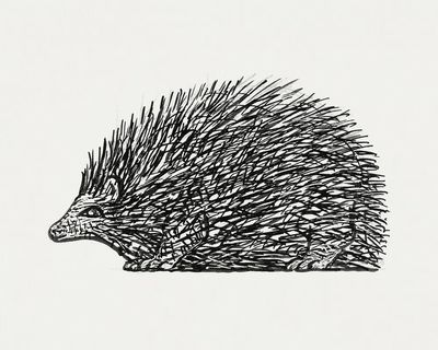 Hedgehog (ca. 1891–1941) drawing high. poster