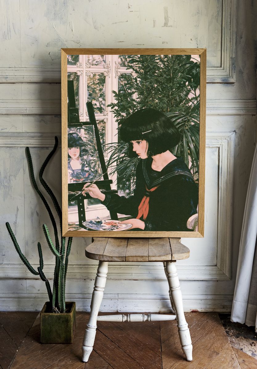 Sailor Girl at Easel Print. — room view 1
