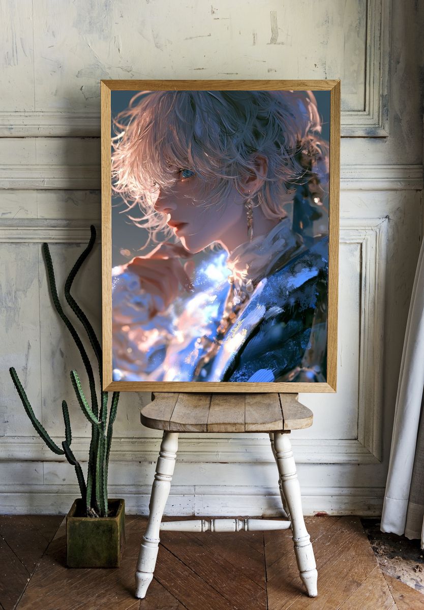 Celestial Portrait Illustration Poster. room preview