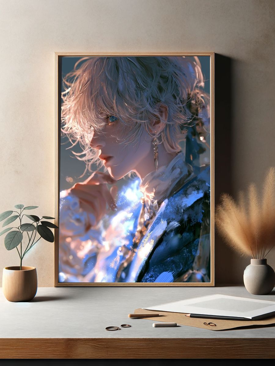 Celestial Portrait Illustration Poster. — room view 2