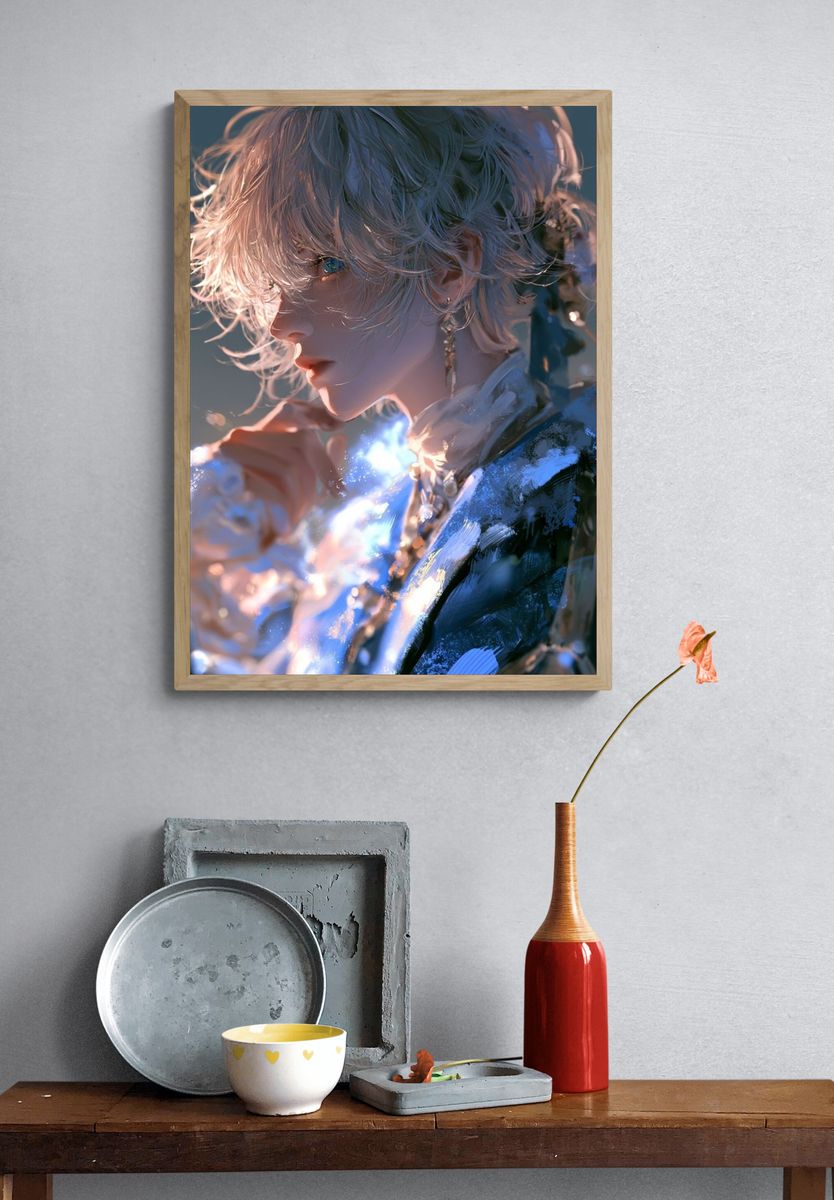 Celestial Portrait Illustration Poster. — room view 3