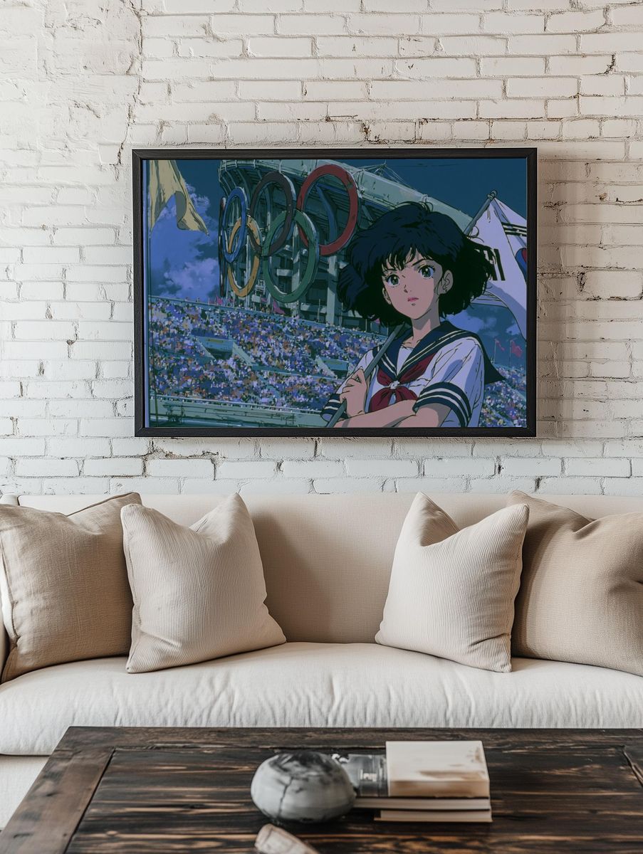 Sailor Girl Stadium Anime Poster. — room view 1