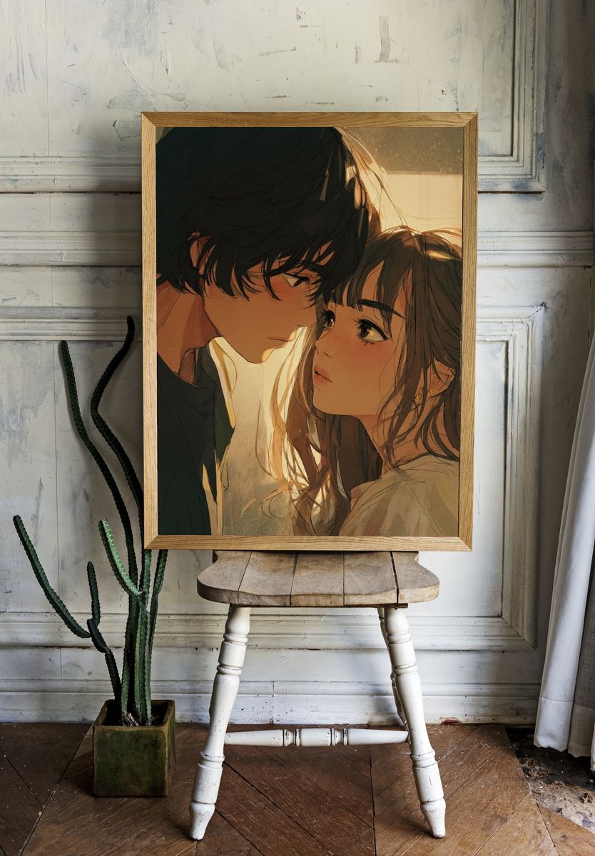Tender Anime Romance Poster. — room view 1