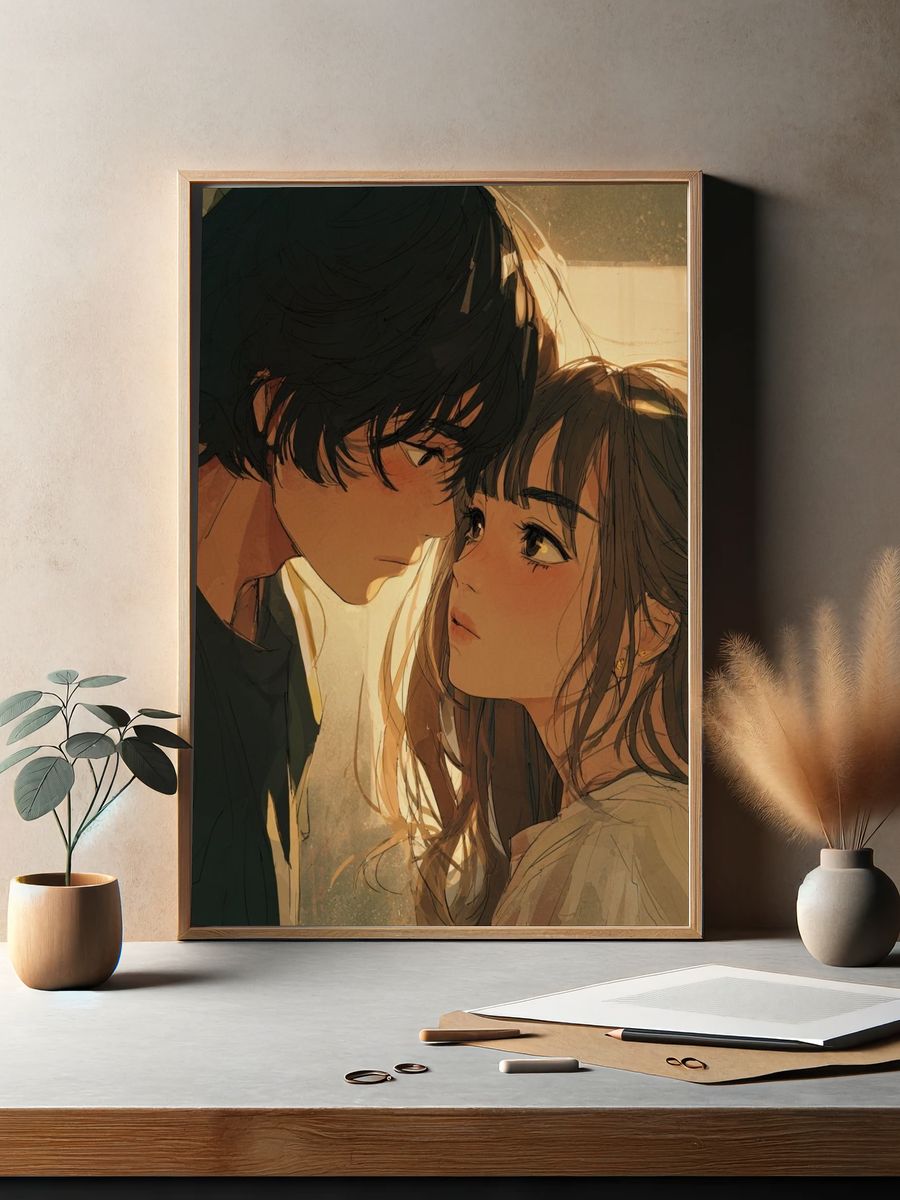 Tender Anime Romance Poster. — room view 2