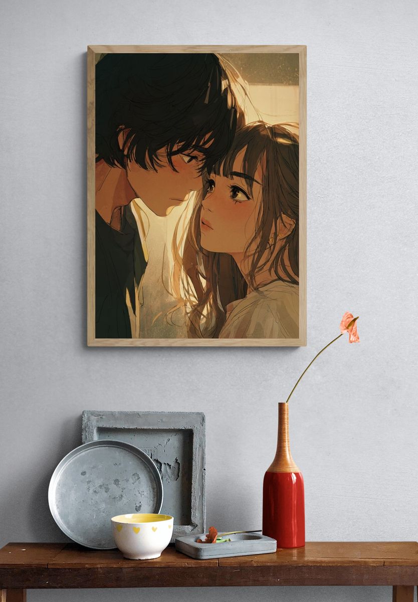 Tender Anime Romance Poster. — room view 3