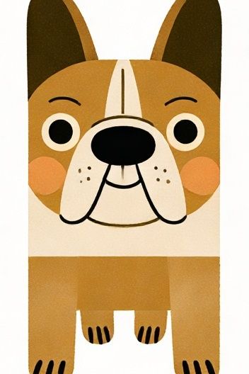 French Bulldog Cartoon Poster. poster — animals art