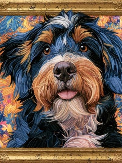 Colorful Dog Portrait Poster.