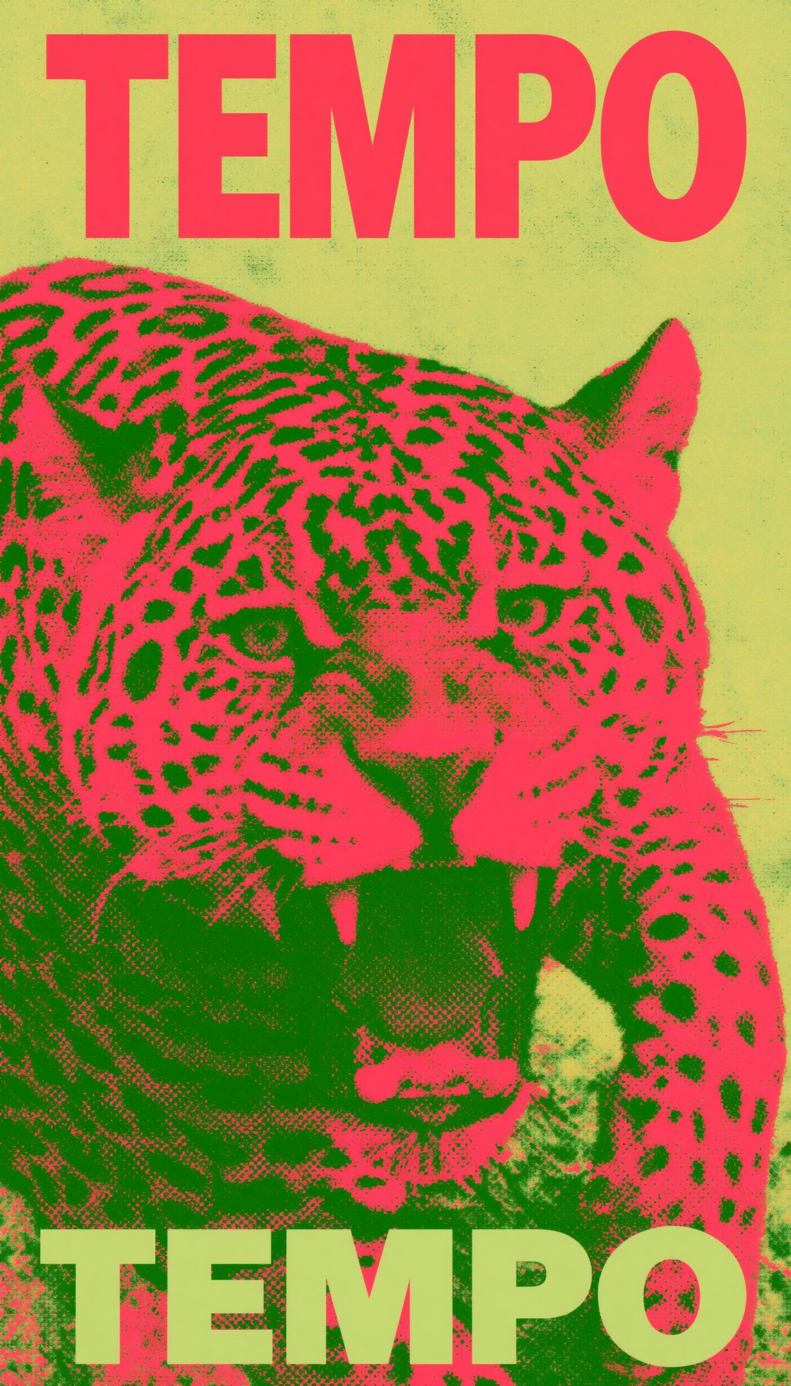 Leopard Tempo Typography Poster. poster detail