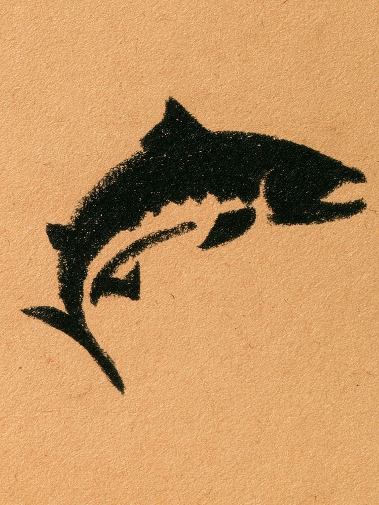 Jumping Dolphin Ink Print. poster — animals art